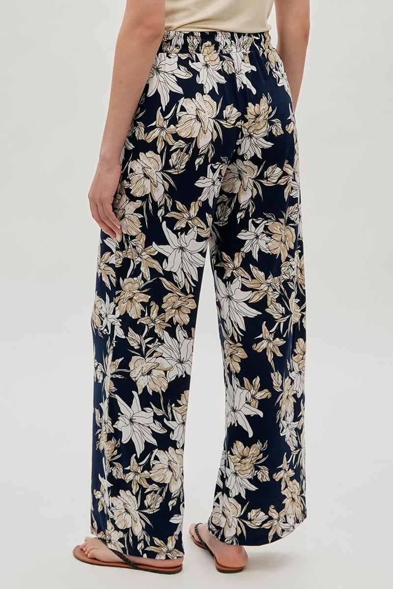 International INC Company Floral Wide Leg Pants - Navy - Womens Pants - Fairweather