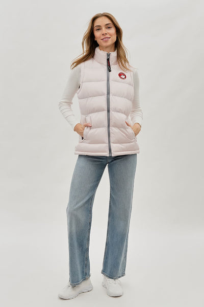Gilet matelassé Canada Weather Gear à col doublé polaire - Blush