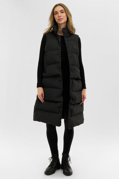 Canada Weather Gear Tiered Zip Off Puffer Vest - Black - Womens Vests - Fairweather