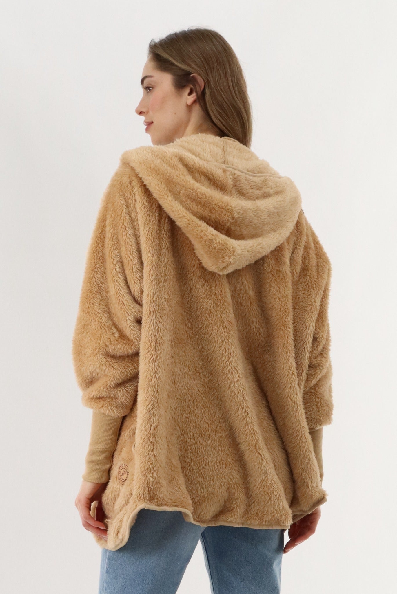 Canada Weather Gear Open Front Teddy Cardigan - Camel - Womens Cardigans - Fairweather