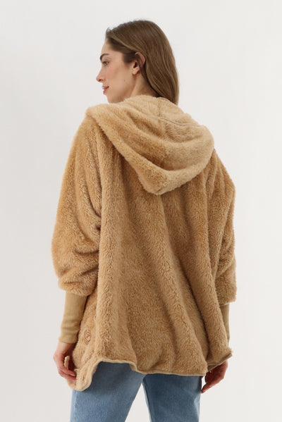 Canada Weather Gear Open Front Teddy Cardigan - Camel - Womens Cardigans - Fairweather