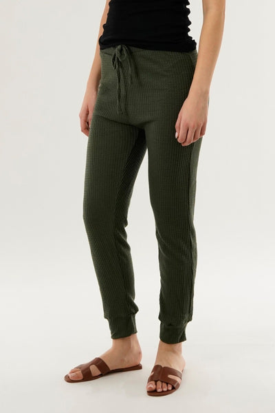 International INC Company Waffle Knit Joggers - Green - Womens Joggers & Sweatpants - Fairweather