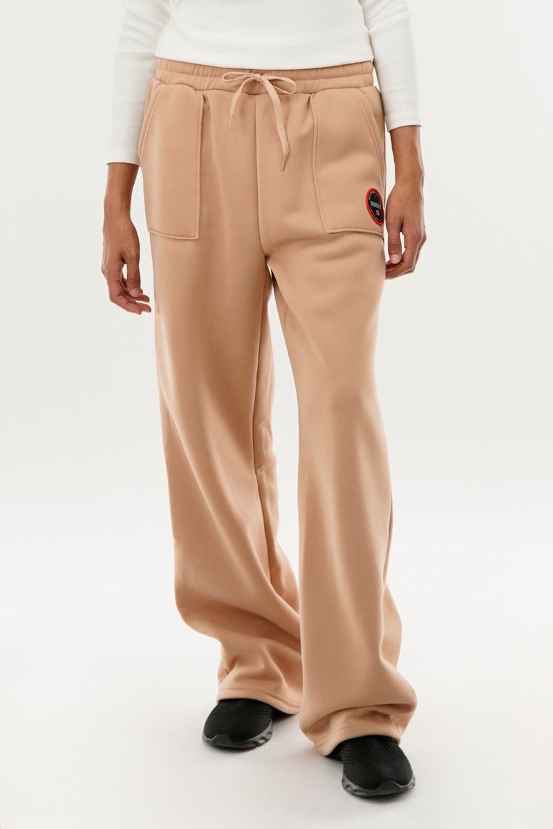 Fahrenheit Wide Leg Sweatpants - Beige - Womens Joggers & Sweatpants - Fairweather