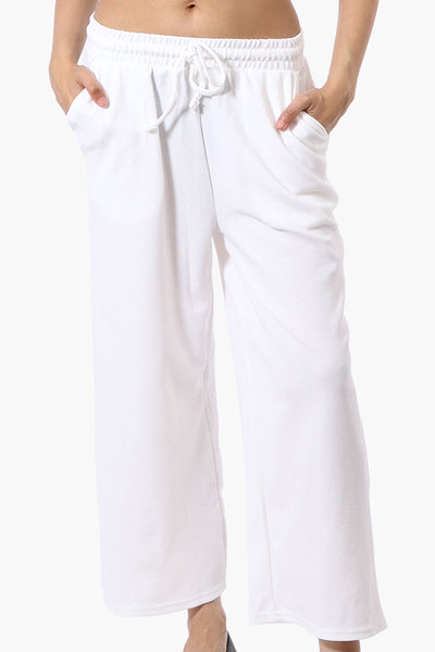 Runaway Bay Tie Waist Wide Leg Pants - White - Womens Pants - Fairweather