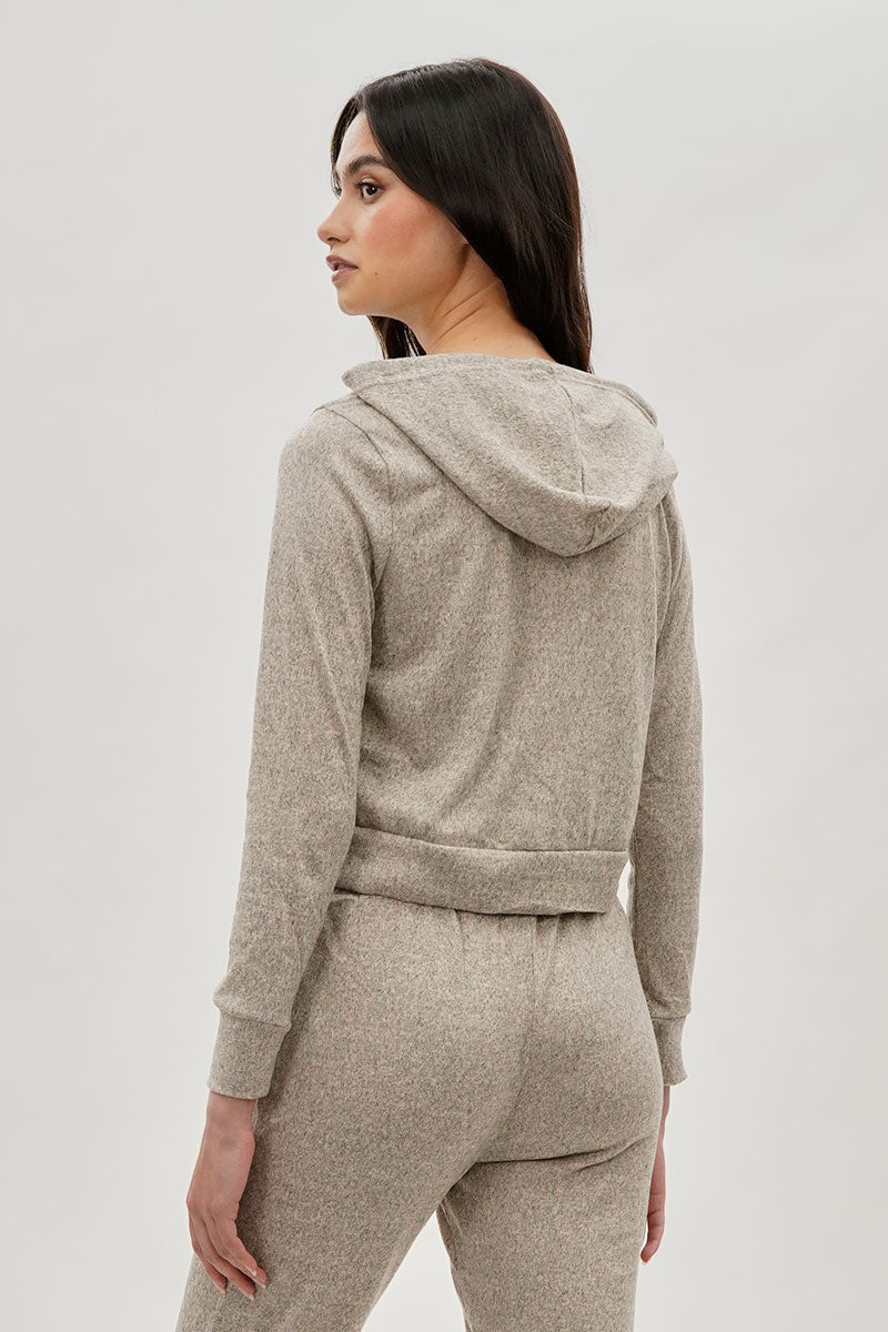 Fahrenheit Cropped Pullover Hoodie - Cream - Womens Hoodies & Sweatshirts - Fairweather