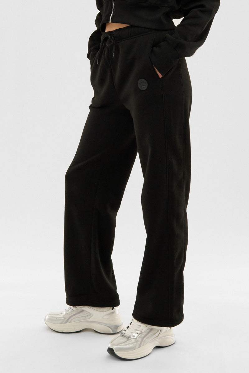 Fahrenheit Classic Wide Leg Sweatpants - Black - Womens Joggers & Sweatpants - Fairweather
