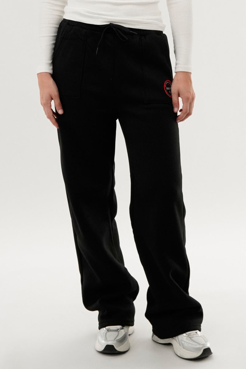 Fahrenheit Wide Leg Sweatpants - Black