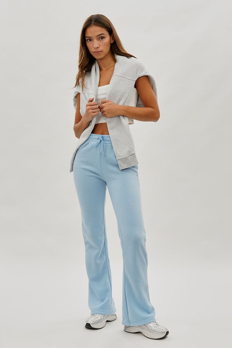 Fahrenheit Wide Leg Drawstring Sweatpants - Aqua