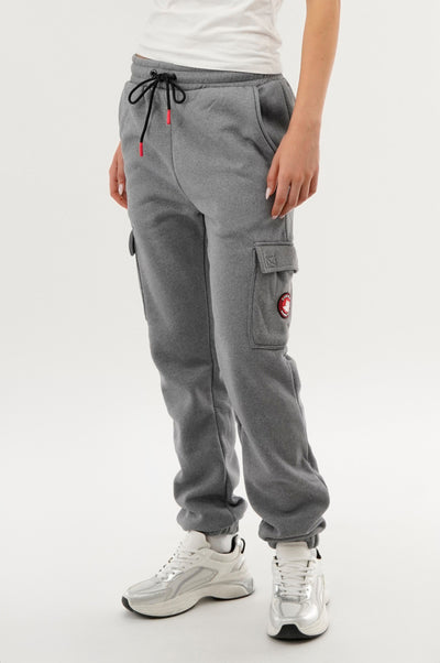 Canada Weather Gear Fleece Cargo Joggers - Grey - Womens Joggers & Sweatpants - Fairweather