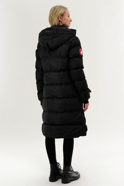Canada Weather Gear Quilted Maxi Parka Jacket - Black - Womens Parka Jackets - Fairweather