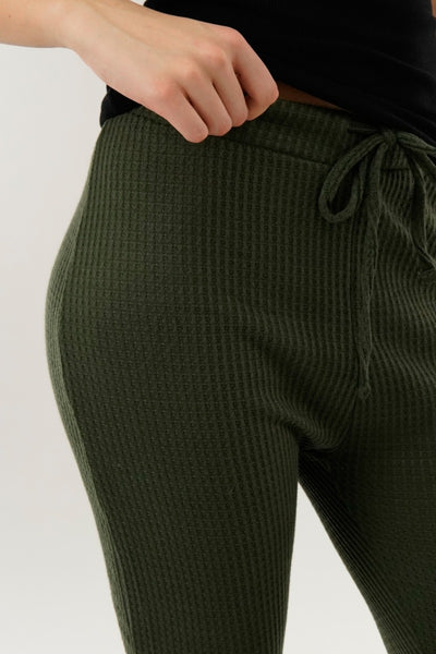 International INC Company Waffle Knit Joggers - Green - Womens Joggers & Sweatpants - Fairweather