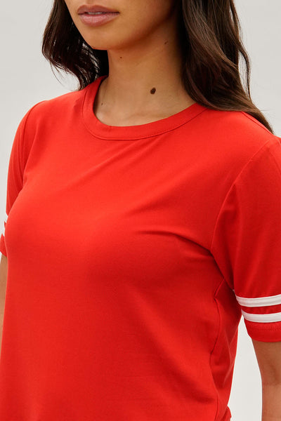 Stylexchange Vintage Striped Varsity Tee - Red - Womens Tees & Tank Tops - Fairweather