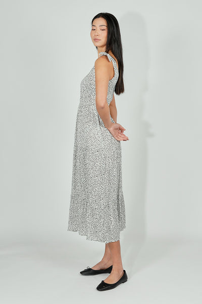 Limite Floral Tiered Shoulder Tie Maxi Dress - White - Womens Maxi Dresses - Fairweather