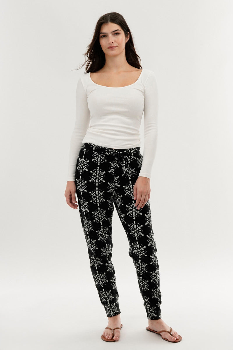 Canada Weather Gear Festive Print Pajama Pants - Black - Womens Pajamas - Fairweather