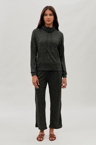 Fahrenheit Wide Leg Drawstring Sweatpants - Black - Womens Joggers & Sweatpants - Fairweather
