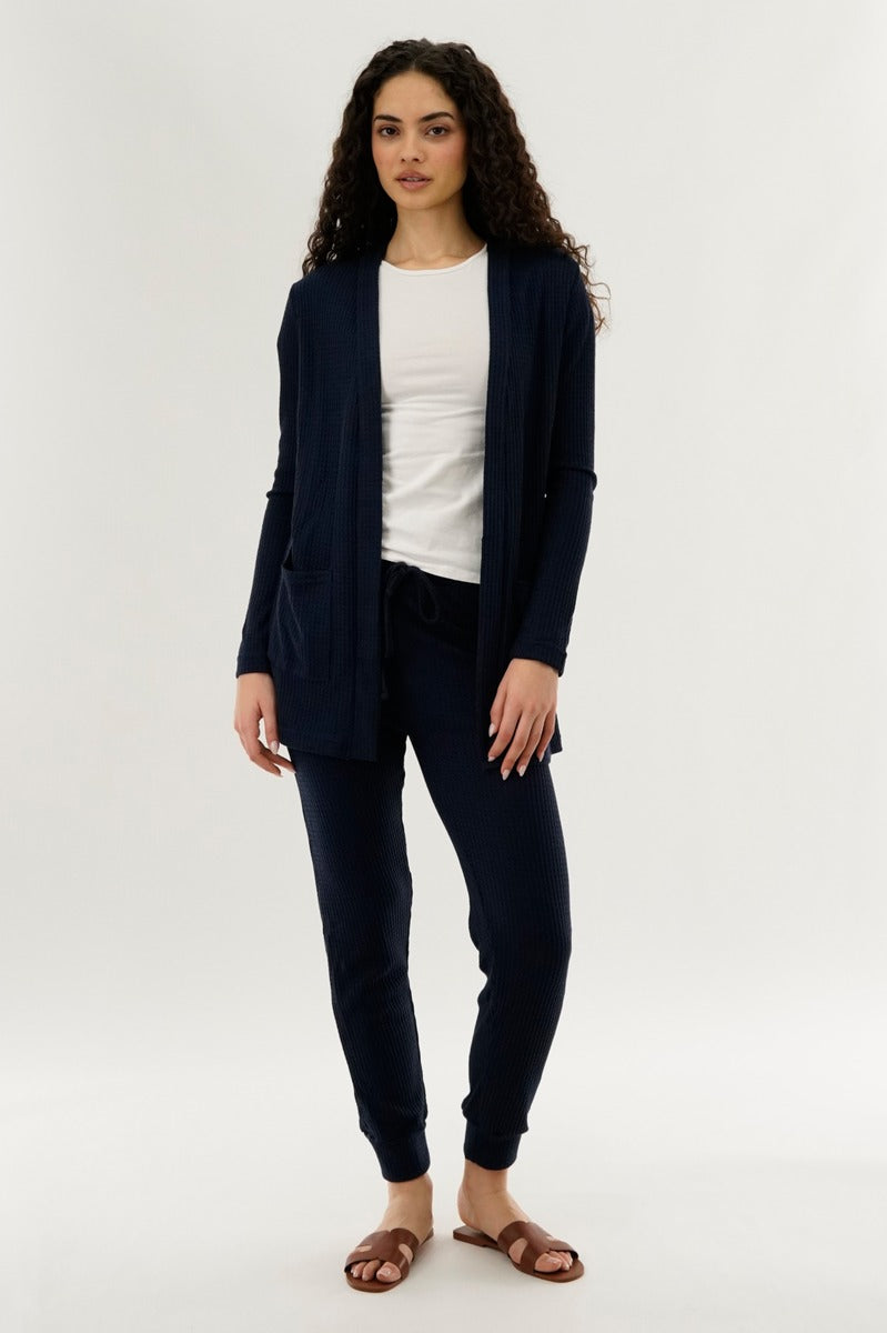 International INC Company Waffle Knit Joggers - Navy - Womens Joggers & Sweatpants - Fairweather