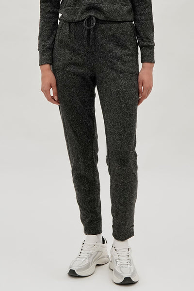Fahrenheit Tie Waist Knit Joggers - Black - Womens Joggers & Sweatpants - Fairweather