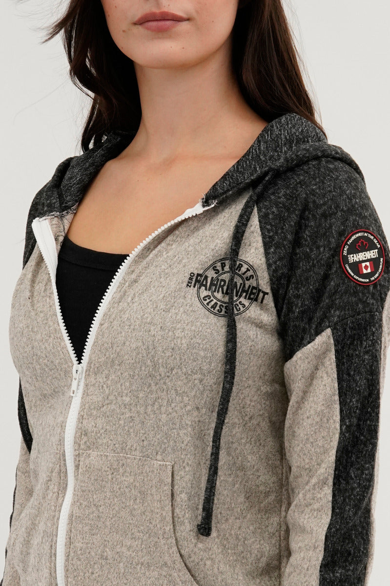 Fahrenheit Lightweight Zip Up Hoodie - Cream - Womens Hoodies & Sweatshirts - Fairweather