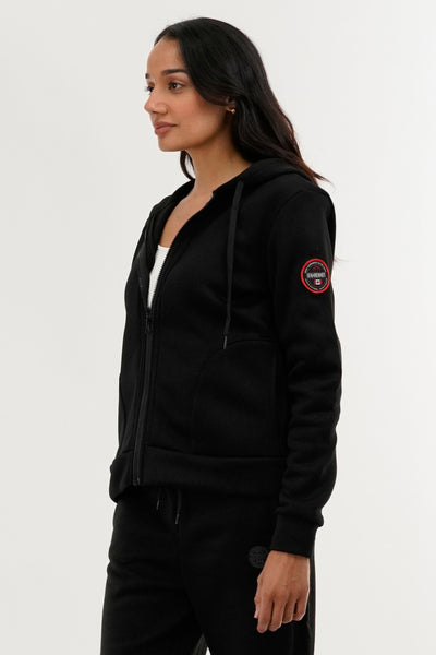Fahrenheit Classic Zip Up Hoodie - Black - Womens Hoodies & Sweatshirts - Fairweather