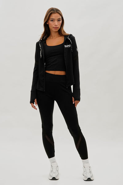 Super Triple Goose High Waisted Leggings - Black - Womens Leggings - Fairweather