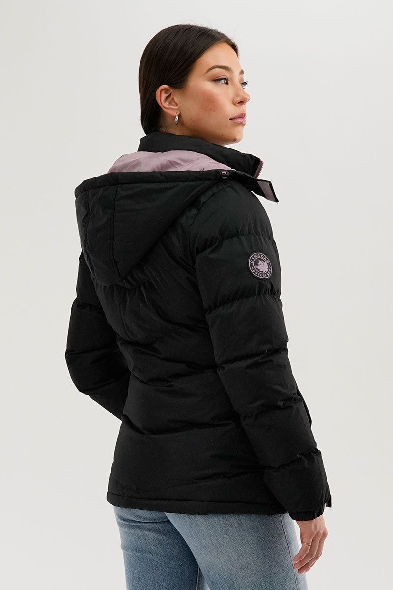 Canada Weather Gear Chevron Bomber Jacket - Black - Womens Bomber Jackets - Fairweather