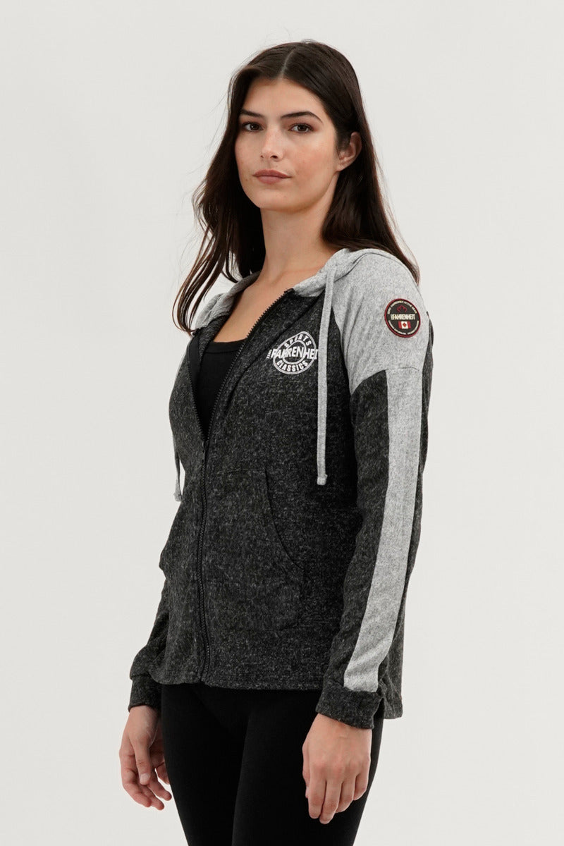 Fahrenheit Lightweight Zip Up Hoodie - Black - Womens Hoodies & Sweatshirts - Fairweather