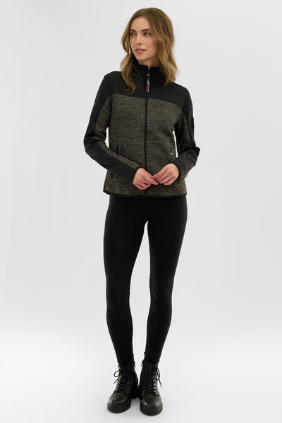 Canada Weather Gear Zip Up Knit Lightweight Jacket - Olive - Womens Lightweight Jackets - Fairweather