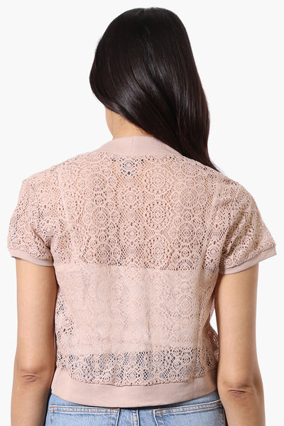Impress Open Lace Shrug Cardigan - Beige - Womens Cardigans - Fairweather