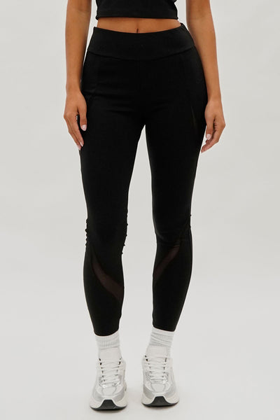 Super Triple Goose High Waisted Leggings - Black - Womens Leggings - Fairweather