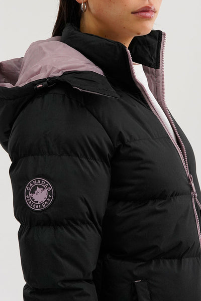Canada Weather Gear Chevron Bomber Jacket - Black - Womens Bomber Jackets - Fairweather