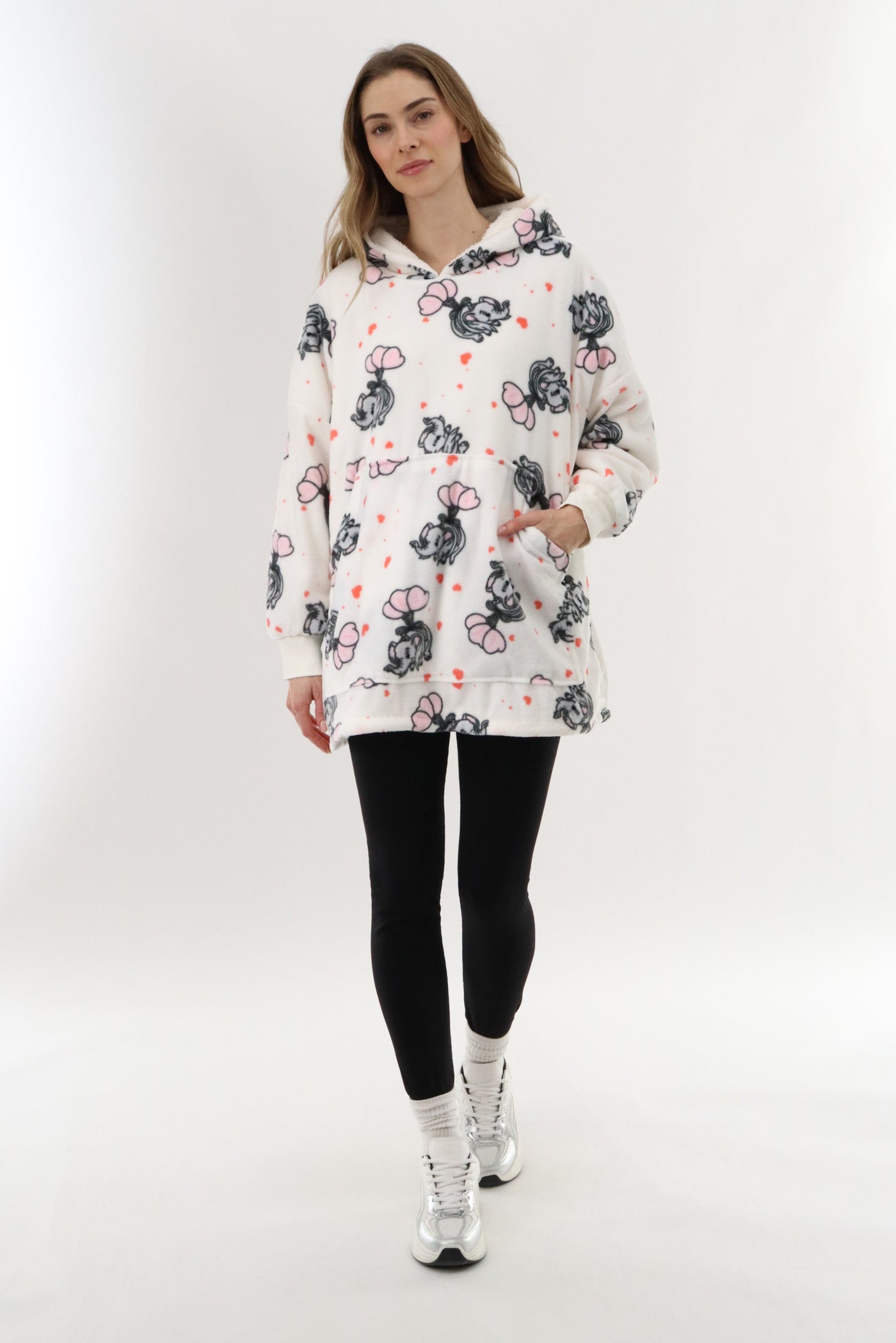 Canada Weather Gear Oversized Fleece Pajama Top - White - Womens Pajamas - Fairweather