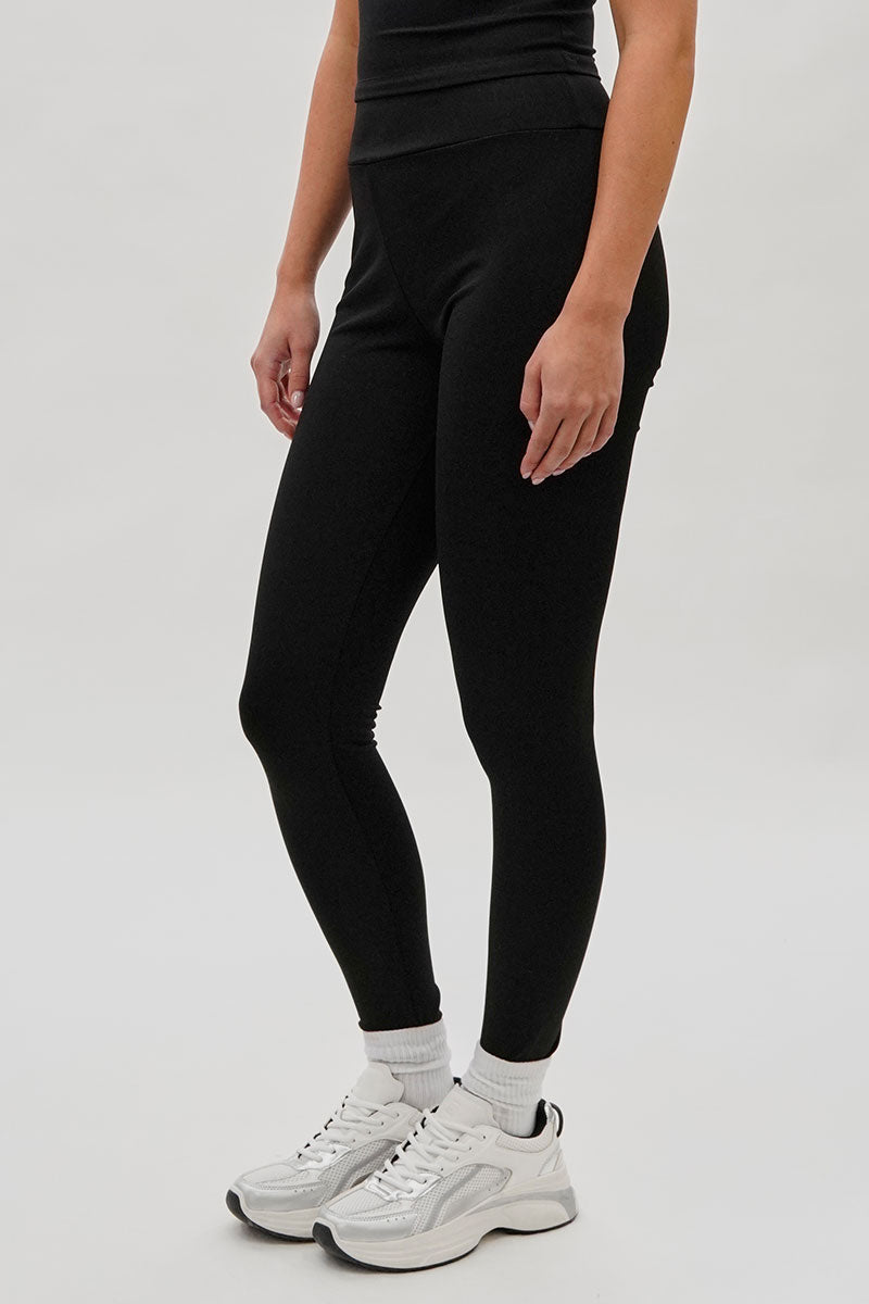 Super Triple Goose High Waisted Active Leggins - Black - Womens Leggings - Fairweather