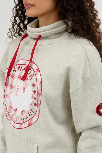 Canada Weather Gear Cowl Neck Sweatshirt - Cream