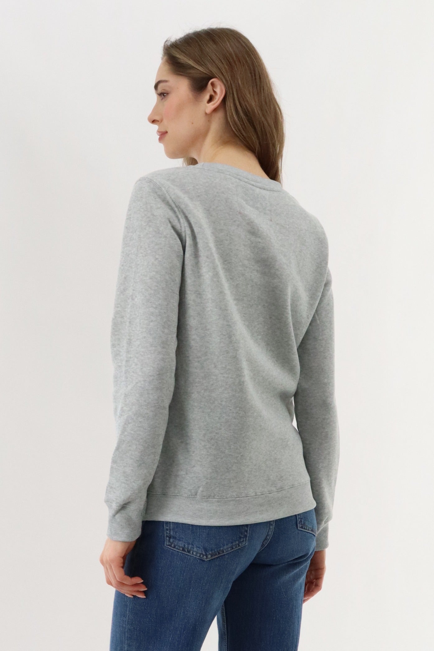 Festive Printed Christmas Sweater - Grey - Womens Christmas Sweaters - Fairweather