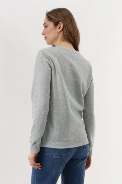 Festive Printed Christmas Sweater - Grey - Womens Christmas Sweaters - Fairweather