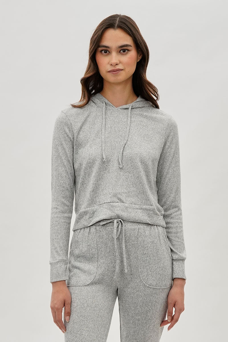 Fahrenheit Cropped Pullover Hoodie - Grey - Womens Hoodies & Sweatshirts - Fairweather