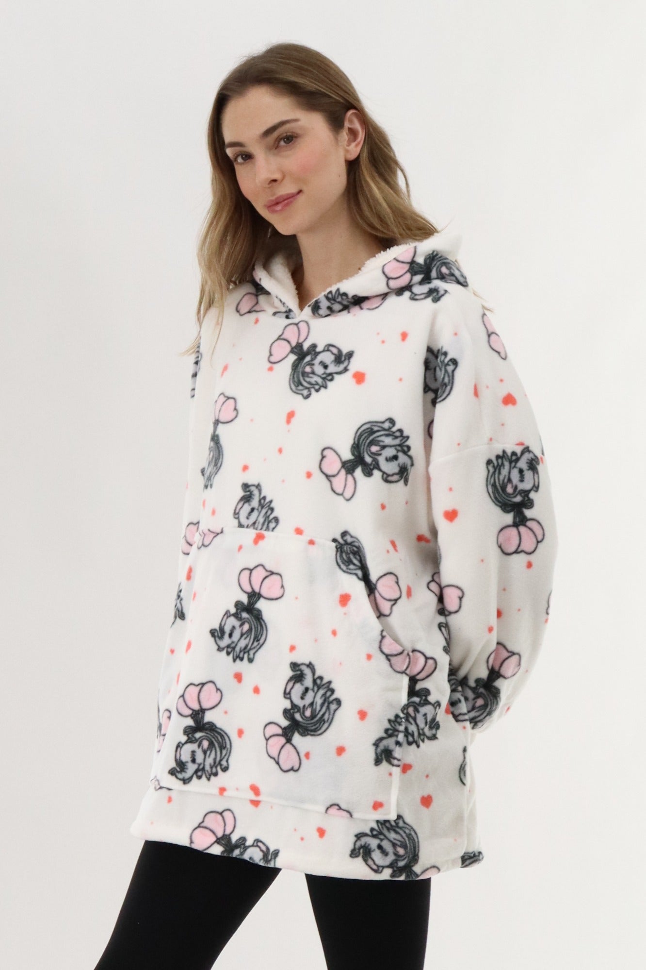 Canada Weather Gear Oversized Fleece Pajama Top - White - Womens Pajamas - Fairweather