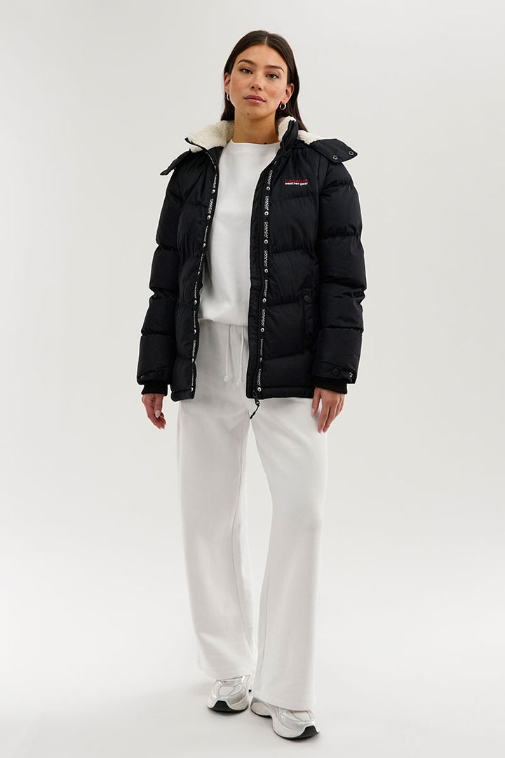 Canada Weather Gear Zip Off Sleeve Parka Jacket - Navy