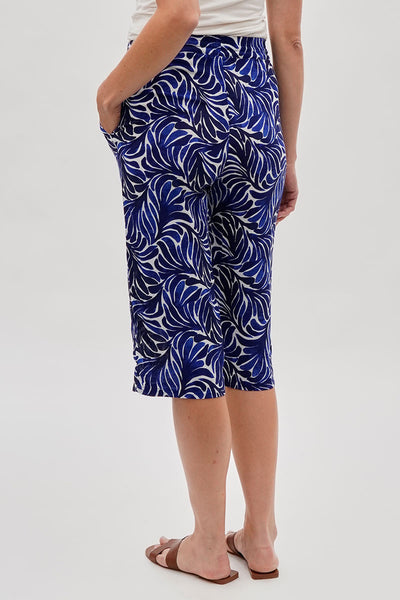 International INC Company Leaf Print Cropped Pants - Navy - Womens Pants - Fairweather