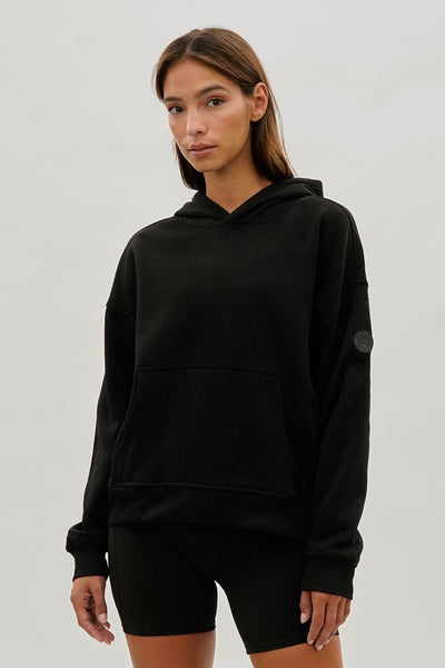 Fahrenheit Drop Shoulder Pullover Hoodie - Black - Womens Hoodies & Sweatshirts - Fairweather