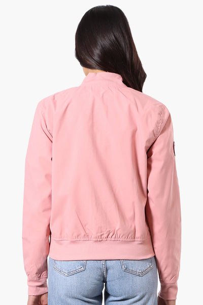 Canada Weather Gear Basic Zip Up Bomber Lightweight Jacket - Pink - Womens Lightweight Jackets - Fairweather