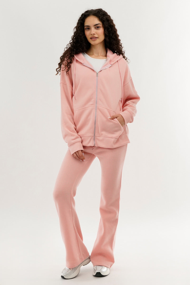 Fahrenheit Classic Wide Leg Sweatpants - Pink
