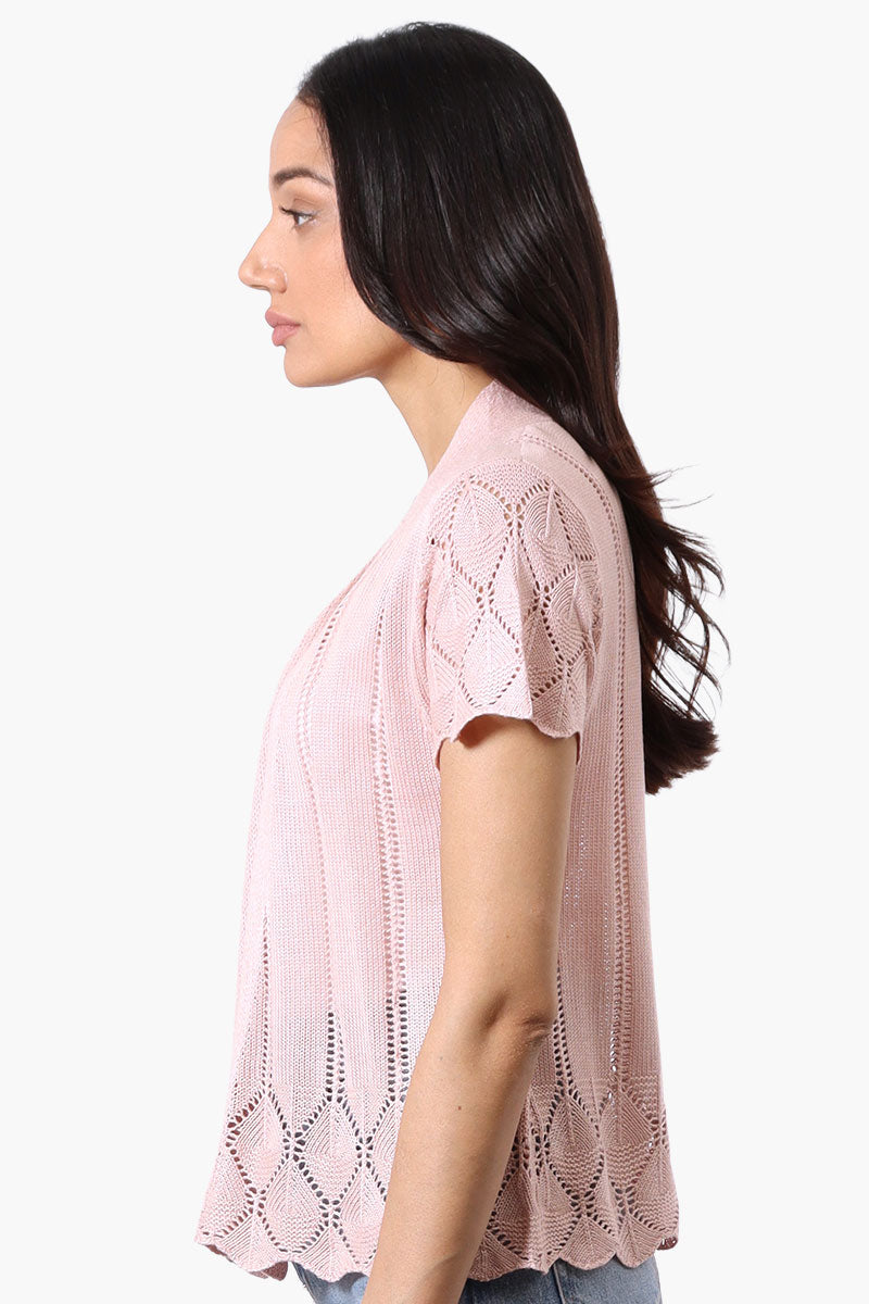Beechers Brook Open Cap Sleeve Shrug Cardigan - Blush - Womens Cardigans - Fairweather