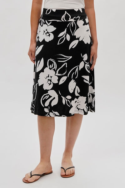International INC Company Floral Fold Over Skirt - Black - Womens Skirts - Fairweather