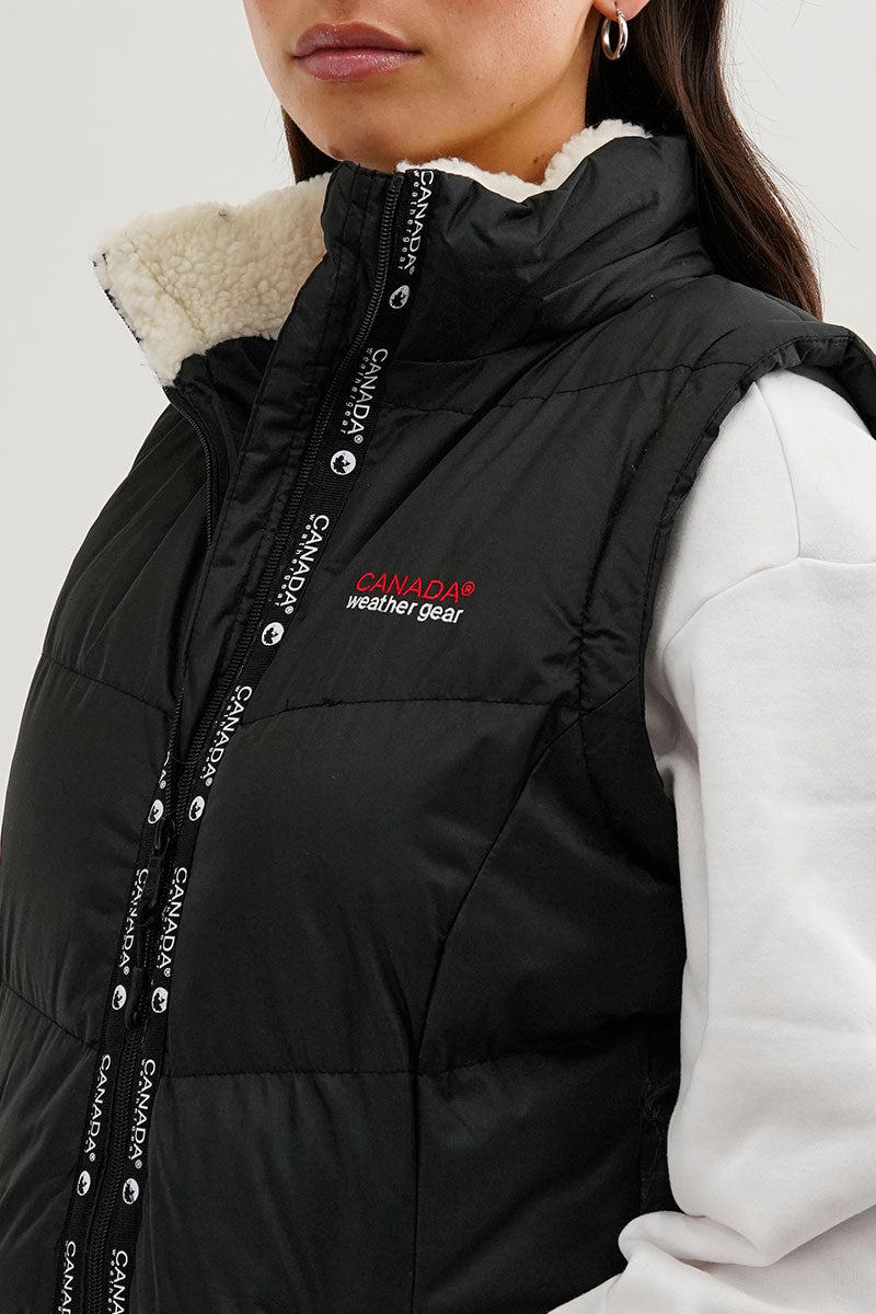 Canada Weather Gear Zip Off Sleeve Parka Jacket - Black - Womens Parka Jackets - Fairweather