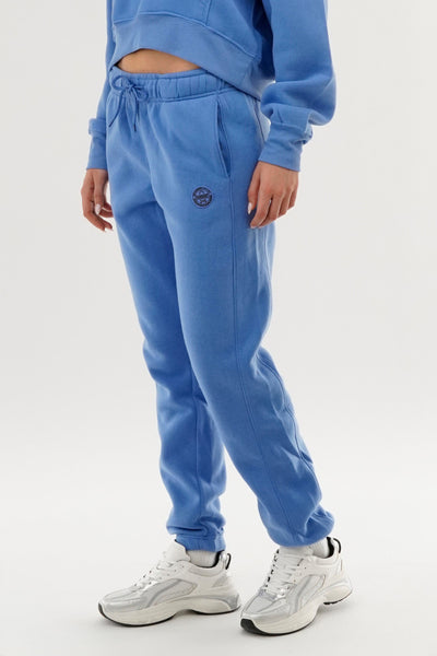 Fahrenheit Tie Waist Fleece Joggers - Blue - Womens Joggers & Sweatpants - Fairweather