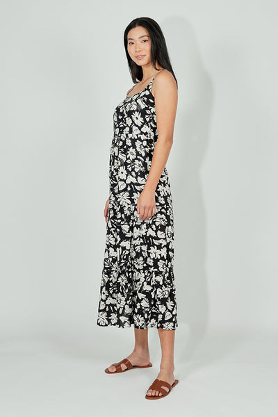 International INC Company Floral Tiered Maxi Dress - Black - Womens Maxi Dresses - Fairweather
