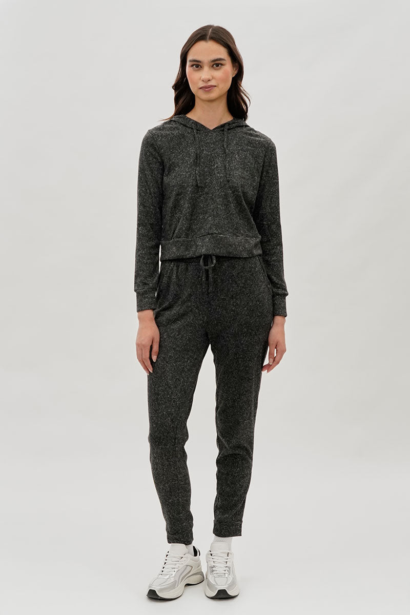 Fahrenheit Cropped Pullover Hoodie - Black - Womens Hoodies & Sweatshirts - Fairweather