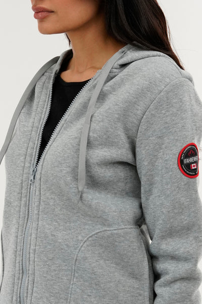 Fahrenheit Classic Zip Up Hoodie - Grey - Womens Hoodies & Sweatshirts - Fairweather