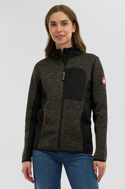 Canada Weather Gear Fleece Zip Up Lightweight Jacket - Olive - Womens Lightweight Jackets - Fairweather